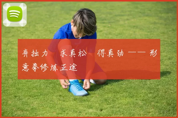 弃拙力・求真松・得真劲 —— 形意拳修炼正途