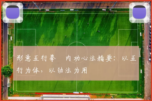 形意五行拳・内功心法精要:以五行为体,以劲法为用