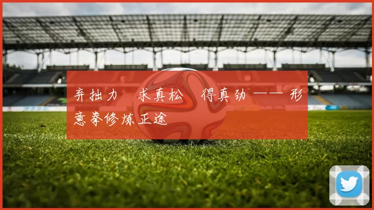 弃拙力・求真松・得真劲 —— 形意拳修炼正途