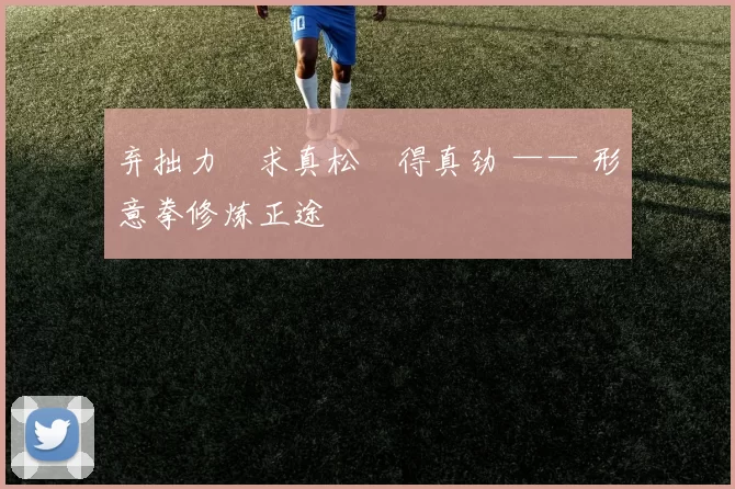 弃拙力・求真松・得真劲 —— 形意拳修炼正途