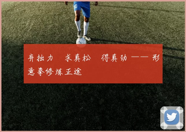 弃拙力・求真松・得真劲 —— 形意拳修炼正途