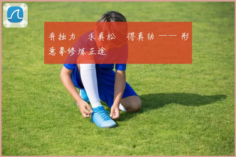 弃拙力・求真松・得真劲 —— 形意拳修炼正途