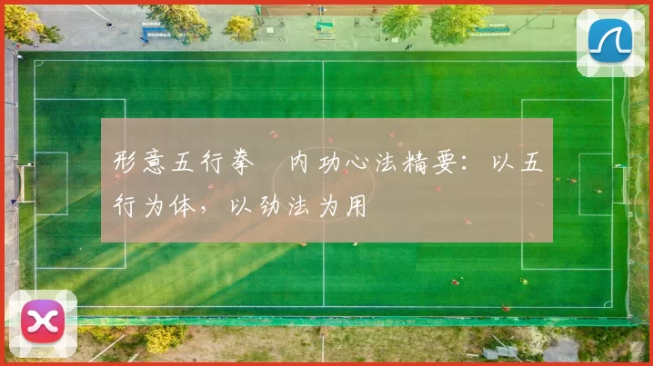 形意五行拳・内功心法精要:以五行为体,以劲法为用