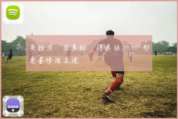 弃拙力・求真松・得真劲 —— 形意拳修炼正途