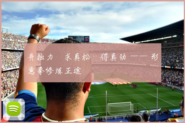 弃拙力・求真松・得真劲 —— 形意拳修炼正途