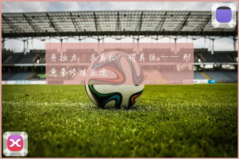 弃拙力・求真松・得真劲 —— 形意拳修炼正途