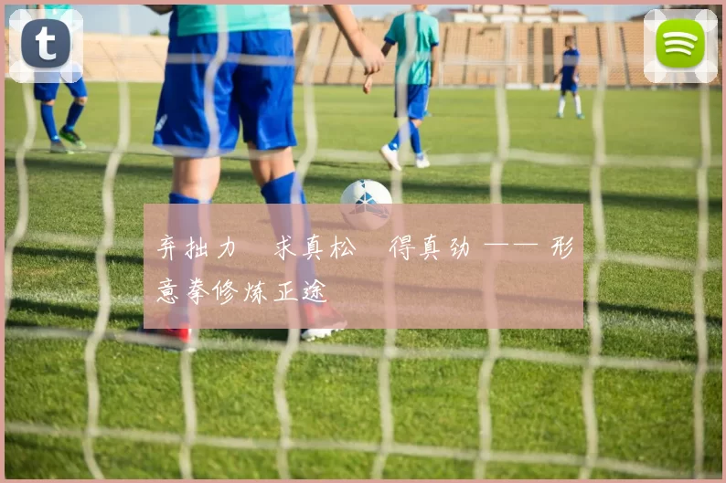 弃拙力・求真松・得真劲 —— 形意拳修炼正途