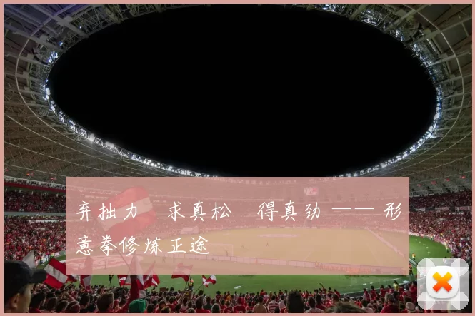 弃拙力・求真松・得真劲 —— 形意拳修炼正途