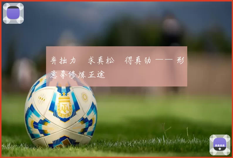 弃拙力・求真松・得真劲 —— 形意拳修炼正途