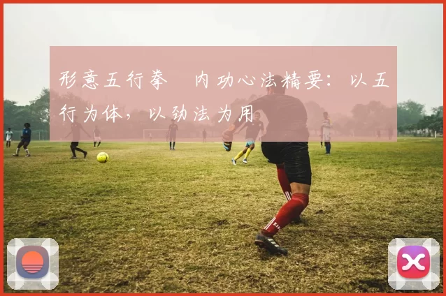 形意五行拳・内功心法精要：以五行为体，以劲法为用