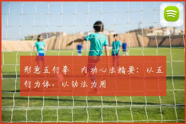 形意五行拳・内功心法精要:以五行为体,以劲法为用