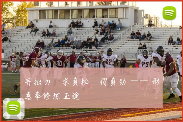 弃拙力・求真松・得真劲 —— 形意拳修炼正途