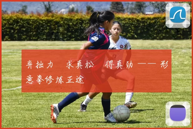 弃拙力・求真松・得真劲 —— 形意拳修炼正途