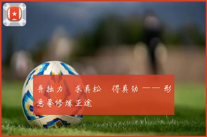 弃拙力・求真松・得真劲 —— 形意拳修炼正途