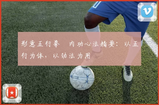 形意五行拳・内功心法精要:以五行为体,以劲法为用