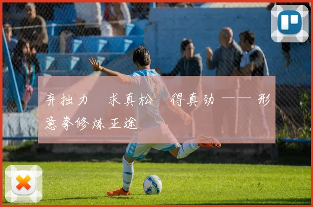 弃拙力・求真松・得真劲 —— 形意拳修炼正途