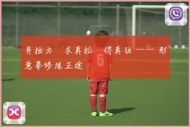 弃拙力・求真松・得真劲 —— 形意拳修炼正途