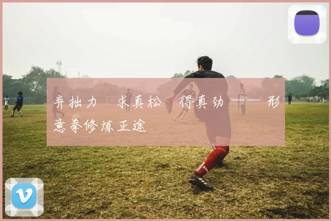 弃拙力・求真松・得真劲 —— 形意拳修炼正途