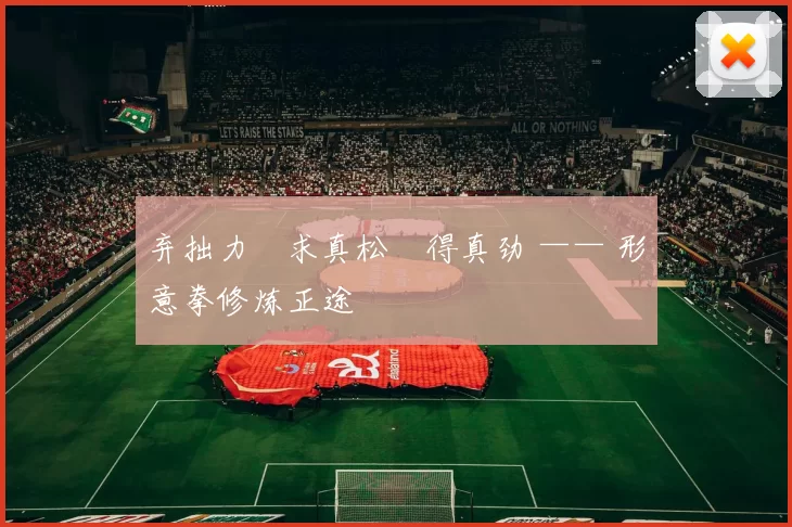 弃拙力・求真松・得真劲 —— 形意拳修炼正途