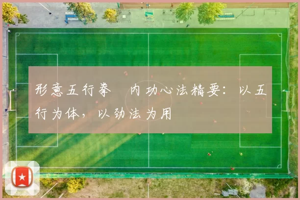 形意五行拳・内功心法精要：以五行为体，以劲法为用