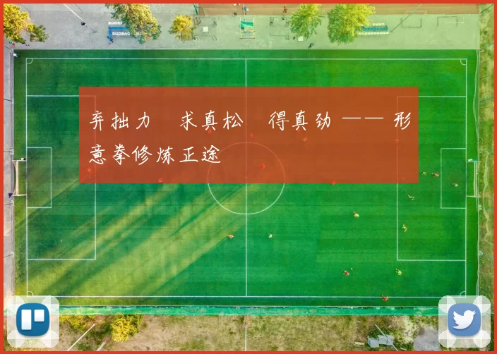 弃拙力・求真松・得真劲 —— 形意拳修炼正途