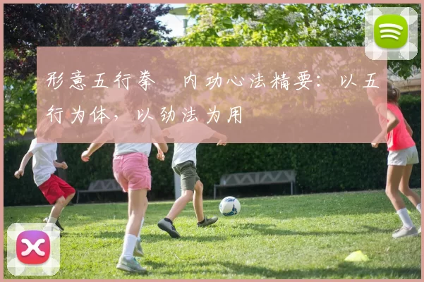 形意五行拳・内功心法精要:以五行为体,以劲法为用