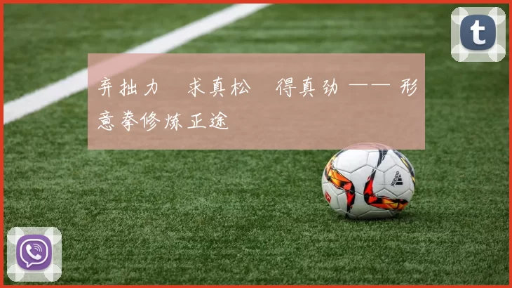 弃拙力・求真松・得真劲 —— 形意拳修炼正途