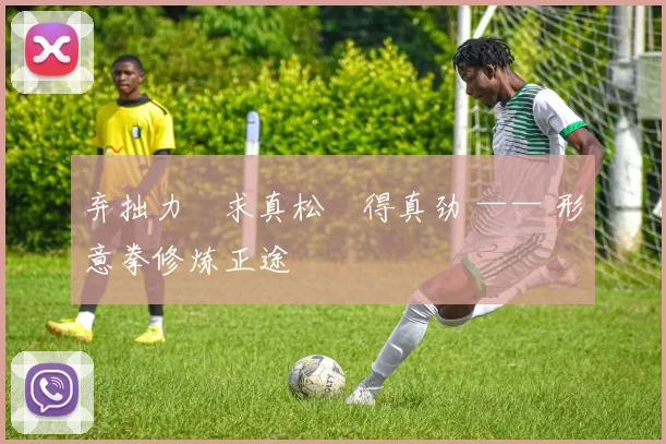 弃拙力・求真松・得真劲 —— 形意拳修炼正途