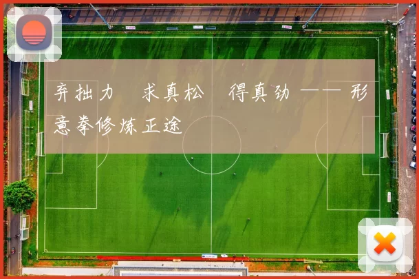 弃拙力・求真松・得真劲 —— 形意拳修炼正途