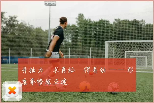 弃拙力・求真松・得真劲 —— 形意拳修炼正途