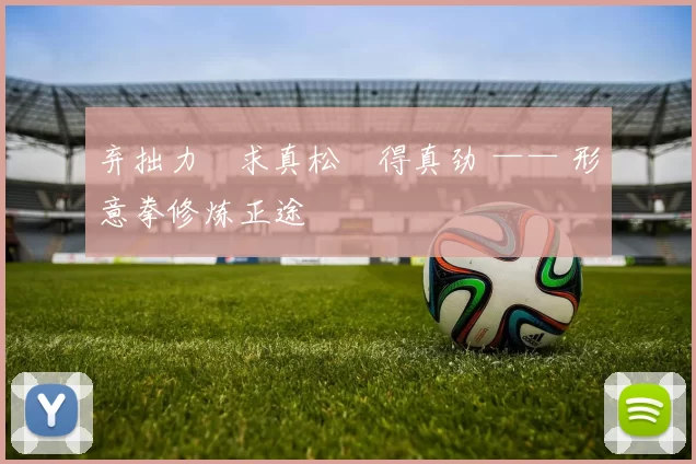 弃拙力・求真松・得真劲 —— 形意拳修炼正途