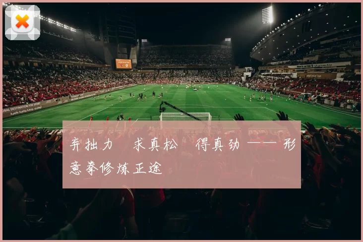 弃拙力・求真松・得真劲 —— 形意拳修炼正途