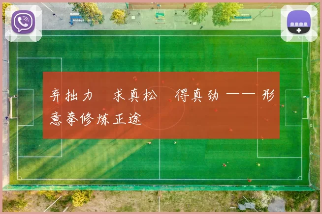 弃拙力・求真松・得真劲 —— 形意拳修炼正途