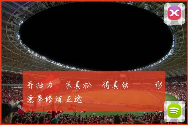 弃拙力・求真松・得真劲 —— 形意拳修炼正途