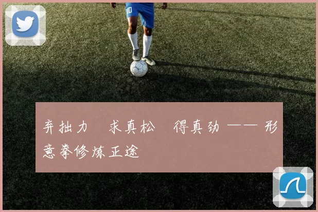 弃拙力・求真松・得真劲 —— 形意拳修炼正途