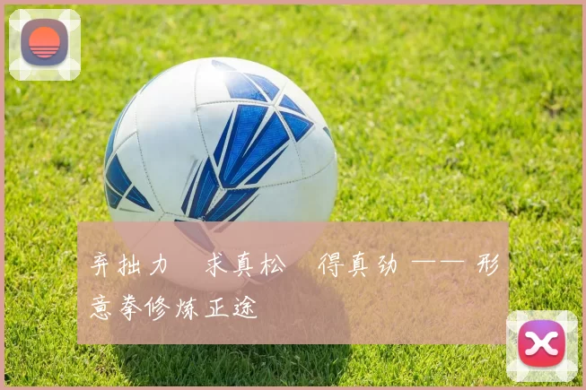 弃拙力・求真松・得真劲 —— 形意拳修炼正途