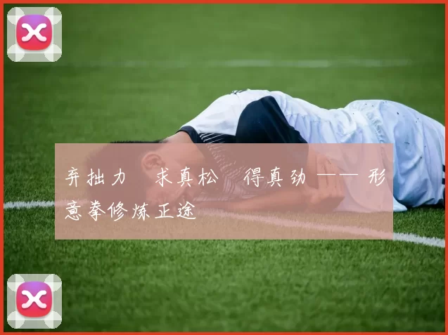 弃拙力・求真松・得真劲 —— 形意拳修炼正途