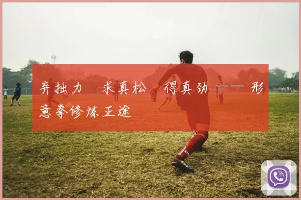 弃拙力・求真松・得真劲 —— 形意拳修炼正途