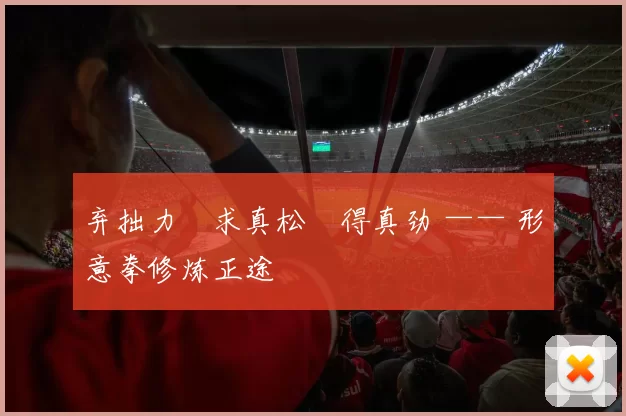 弃拙力・求真松・得真劲 —— 形意拳修炼正途