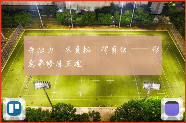 弃拙力・求真松・得真劲 —— 形意拳修炼正途