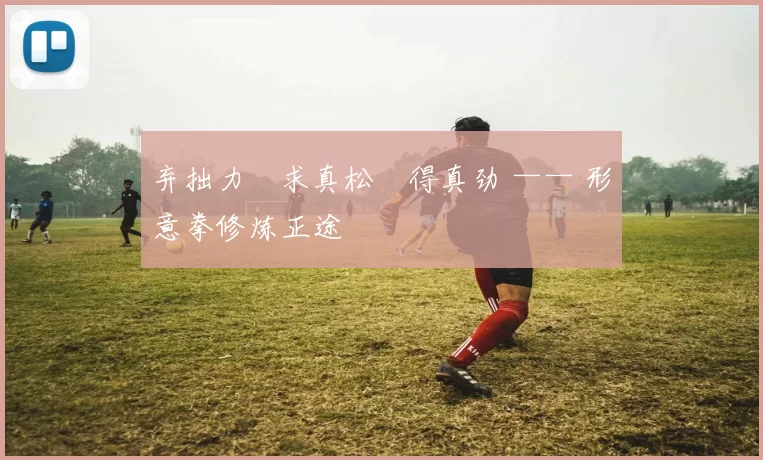 弃拙力・求真松・得真劲 —— 形意拳修炼正途