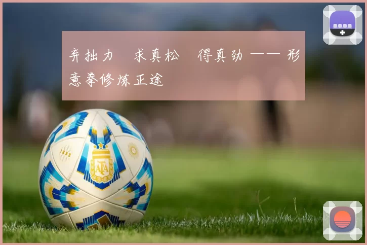 弃拙力・求真松・得真劲 —— 形意拳修炼正途