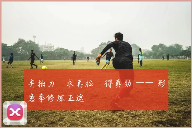 弃拙力・求真松・得真劲 —— 形意拳修炼正途