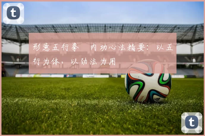 形意五行拳・内功心法精要:以五行为体,以劲法为用