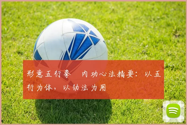 形意五行拳・内功心法精要：以五行为体，以劲法为用