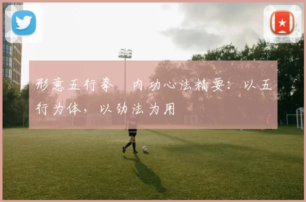 形意五行拳・内功心法精要：以五行为体，以劲法为用