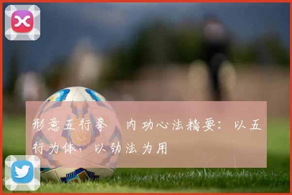 形意五行拳・内功心法精要：以五行为体，以劲法为用