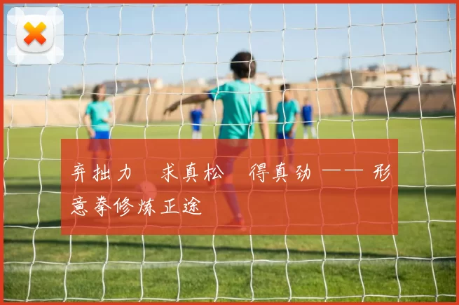 弃拙力・求真松・得真劲 —— 形意拳修炼正途