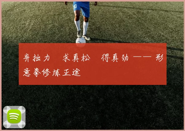 弃拙力・求真松・得真劲 —— 形意拳修炼正途