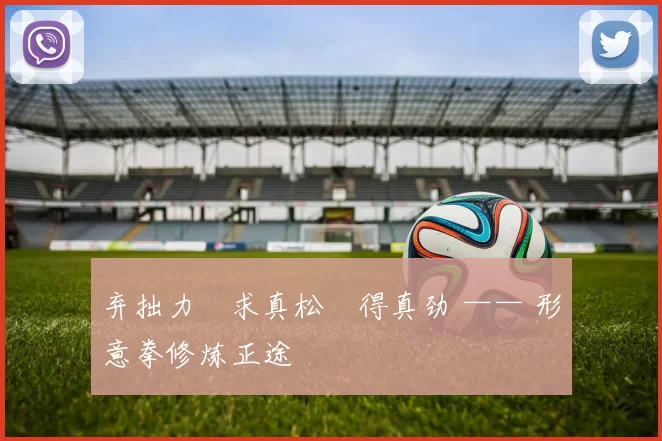 弃拙力・求真松・得真劲 —— 形意拳修炼正途